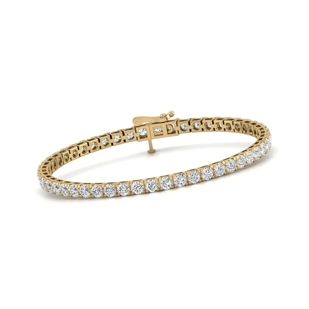 Diana M Lab 5 Carat TW Diamond Tennis Bracelet in 14K YELLOW Gold