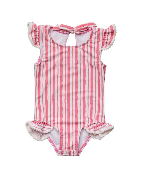 Snapper Rock Paradise Stripe Frill Swimsuit