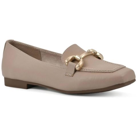 BESTOW Cushioned Footbed Faux Leather Loafers