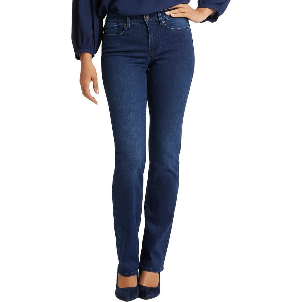 Marilyn Mid-Rise Stretch Straight Leg Jeans