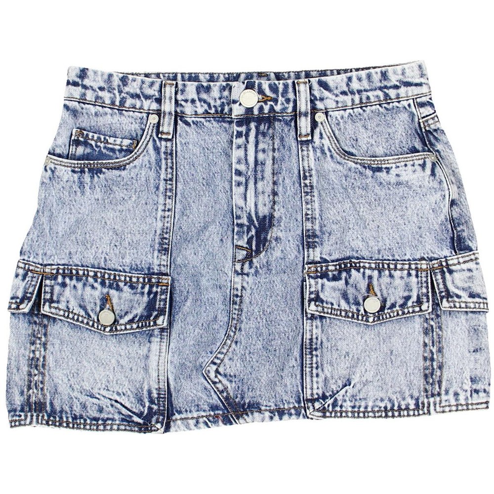 Denim Above Knee Denim Skirt