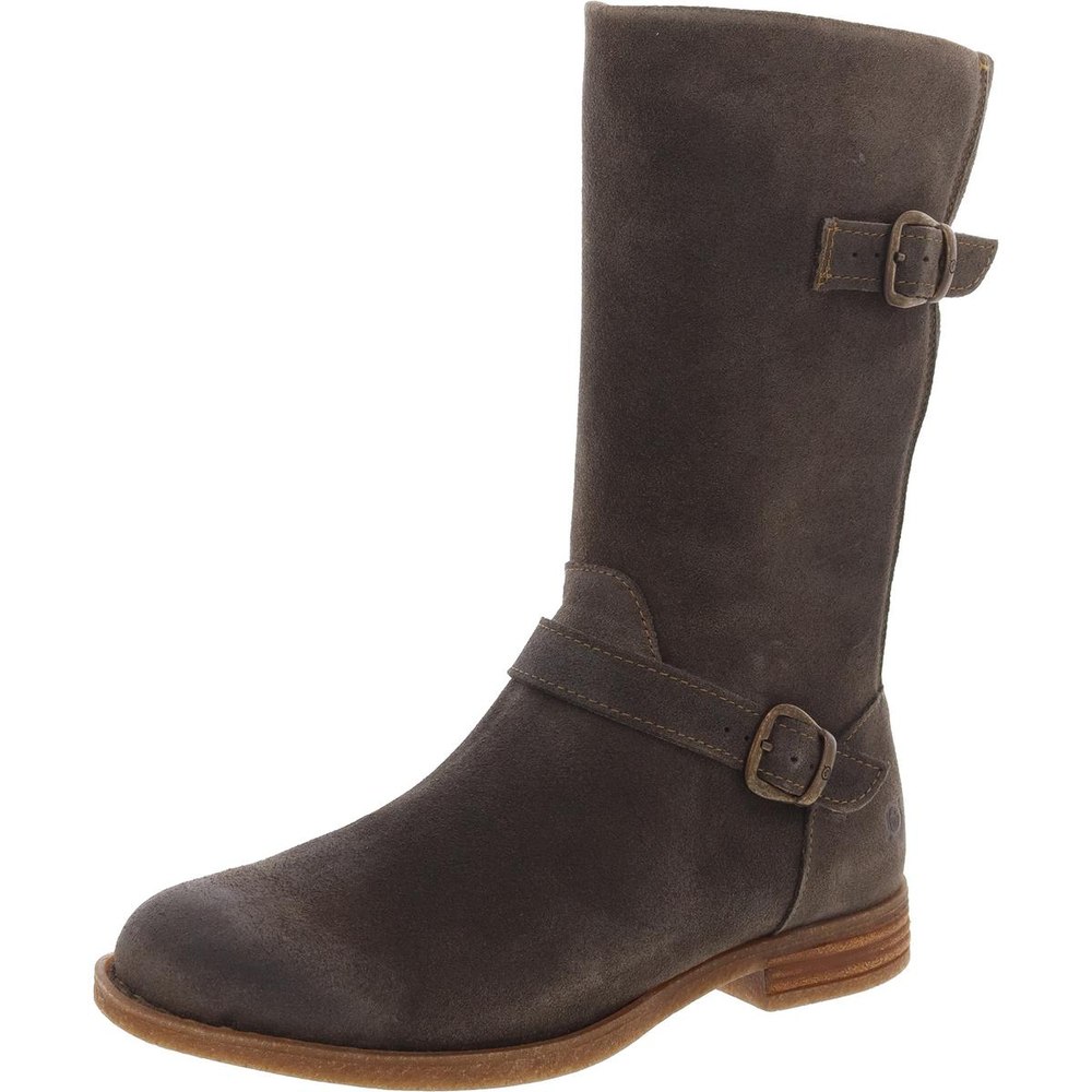 Delano Zipper Suede Motorcycle Boots