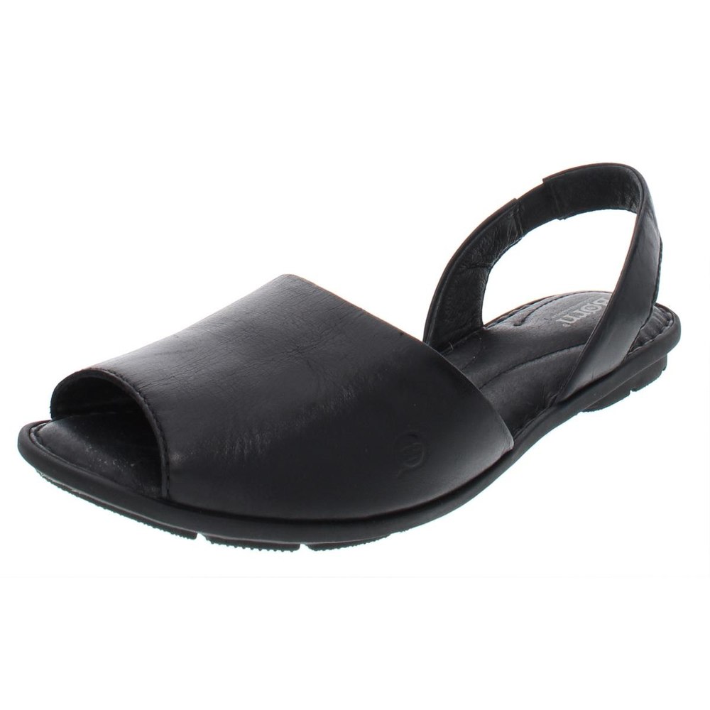 Trang Leather Flats Slingback Sandals