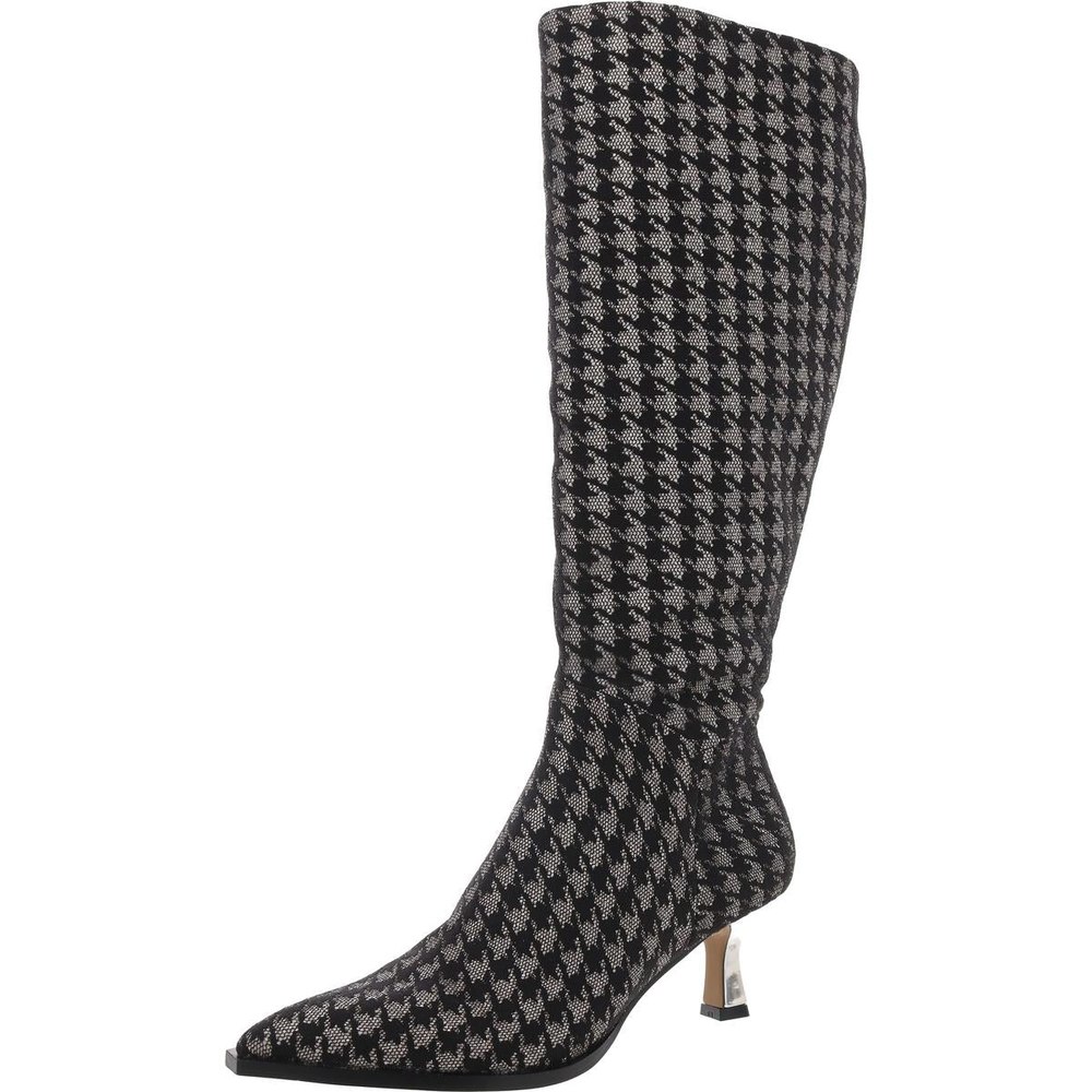 Pamella Zipper Herringbone Knee-High Boots