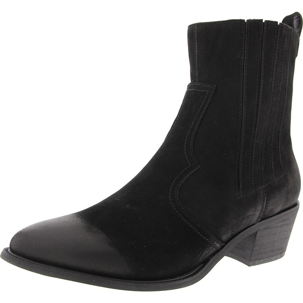 Double Zipper Leather Booties