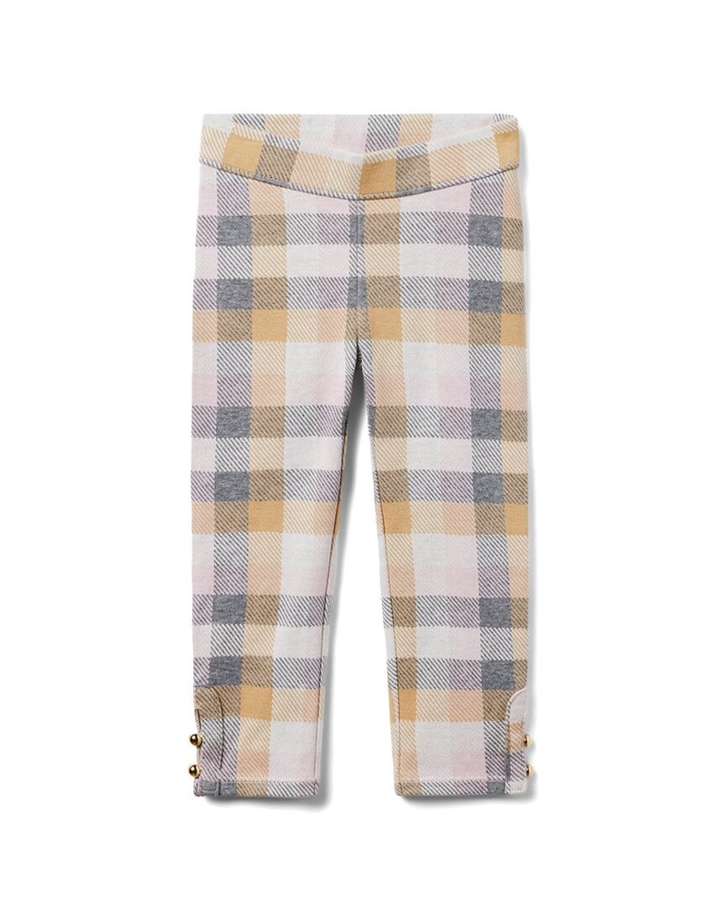 Janie and Jack Tartan Button Cuff Jacquard Pant 7782704742460