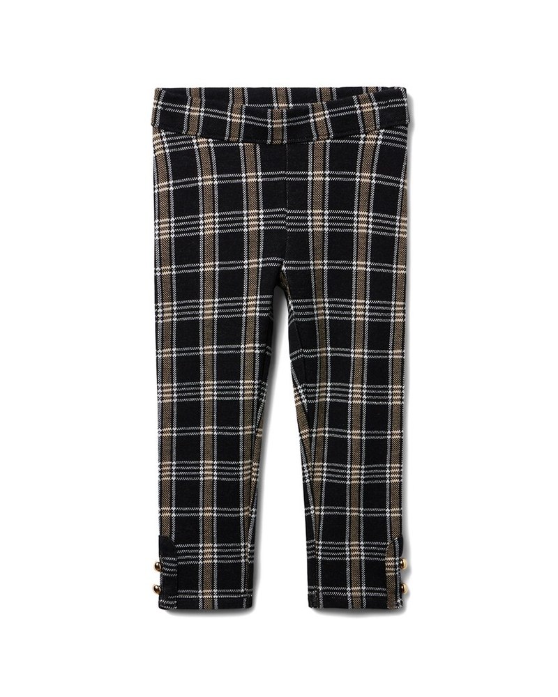 Janie and Jack Tartan Button Cuff Jacquard Pant