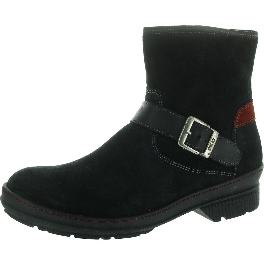 Zipper Suede Ankle Boots