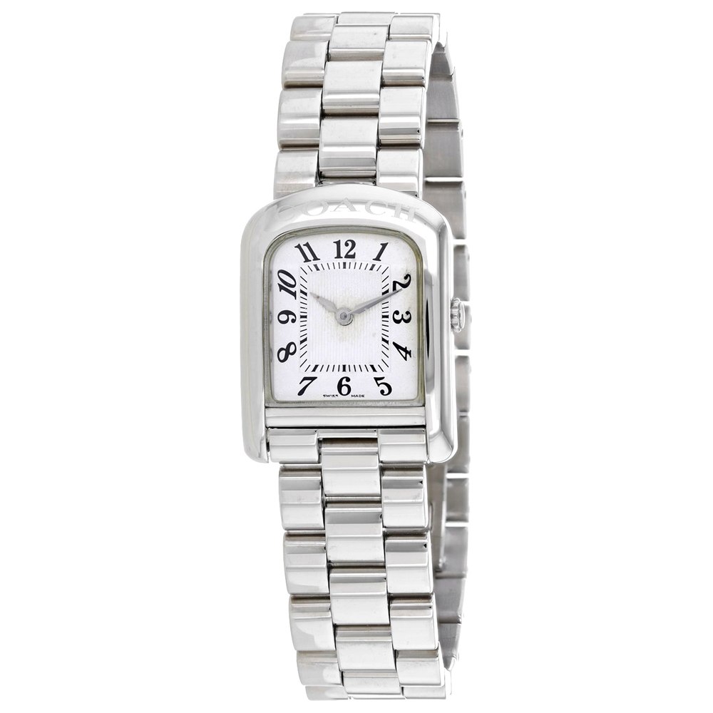 Coach Women’s Silver Bracelet White Dial Watch
