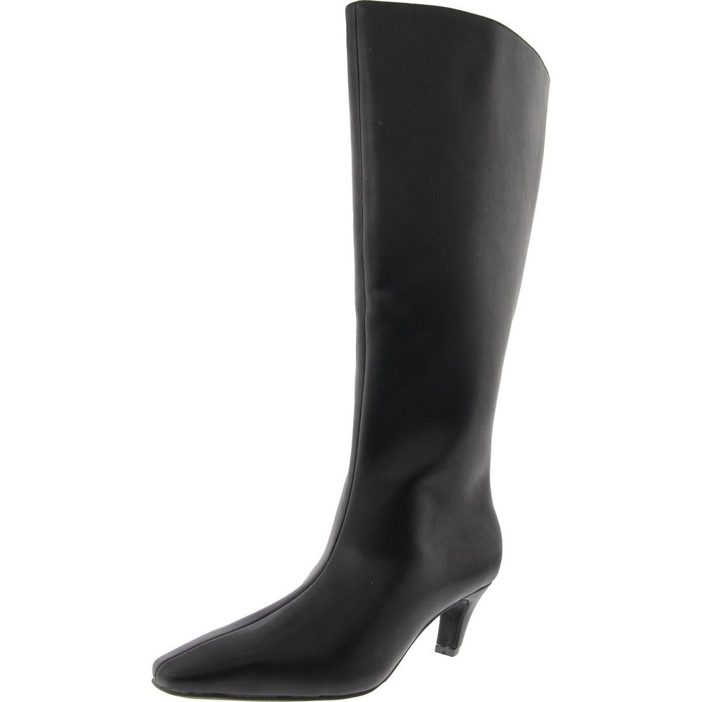 Samey Wide Calf Faux Leather Knee-High Boots