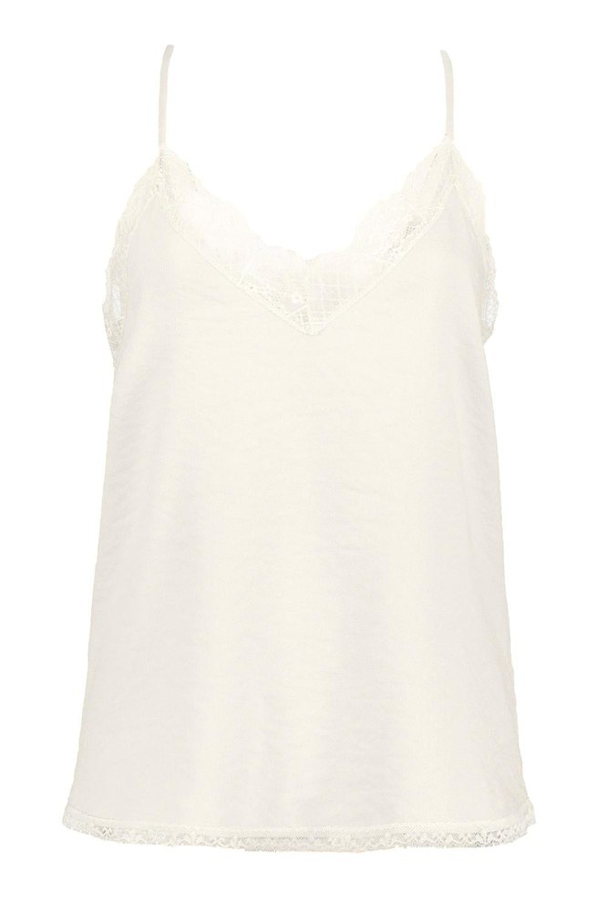 Ultra Violet Lotus Cami Top In Blanc
