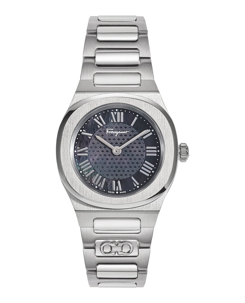 Ferragamo Elliptical Mother of Pearl Watch 7785055846460