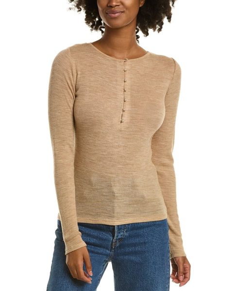 Vince Wool-Blend Henley Top