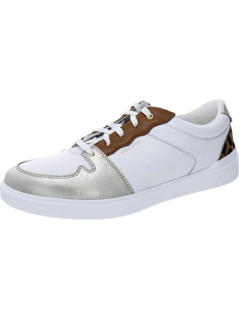 Womens Faux Leather Calf Hair Casual and Fashion Sneakers