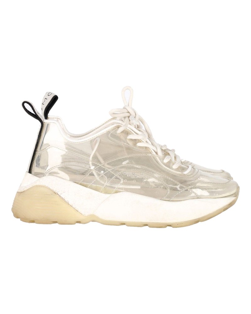 Stella McCartney Eclypse Clear Chunky Sneakers in White PVC