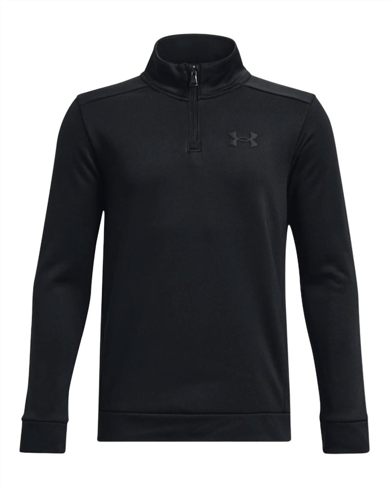 Boys’ Fleece 1/4 Zip Shirt In Black 7733846966332