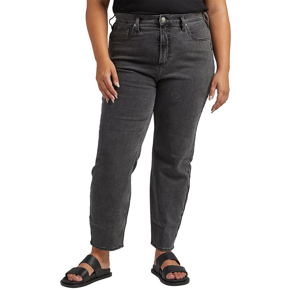 Plus Highly Desirable High Rise Slim Straight Leg Jeans
