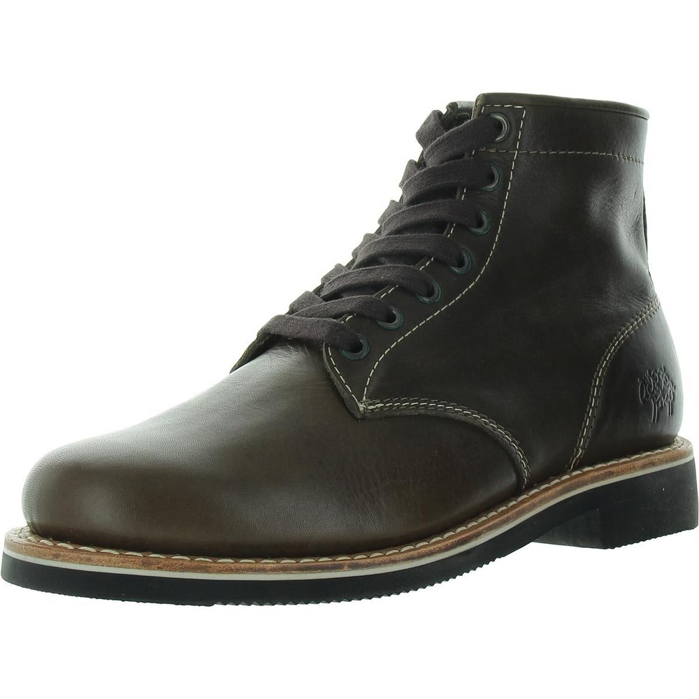 Gobi Slip Resistant Leather Combat & Lace-Up Boots