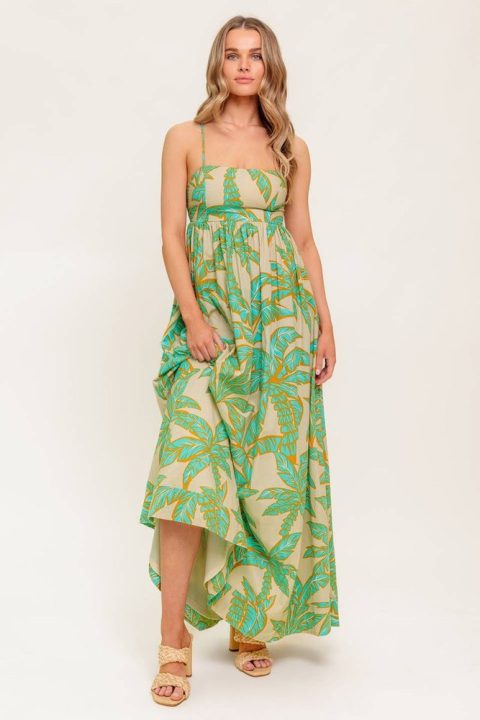 BLOSSOM SPELL WOVEN MAXI DRESS