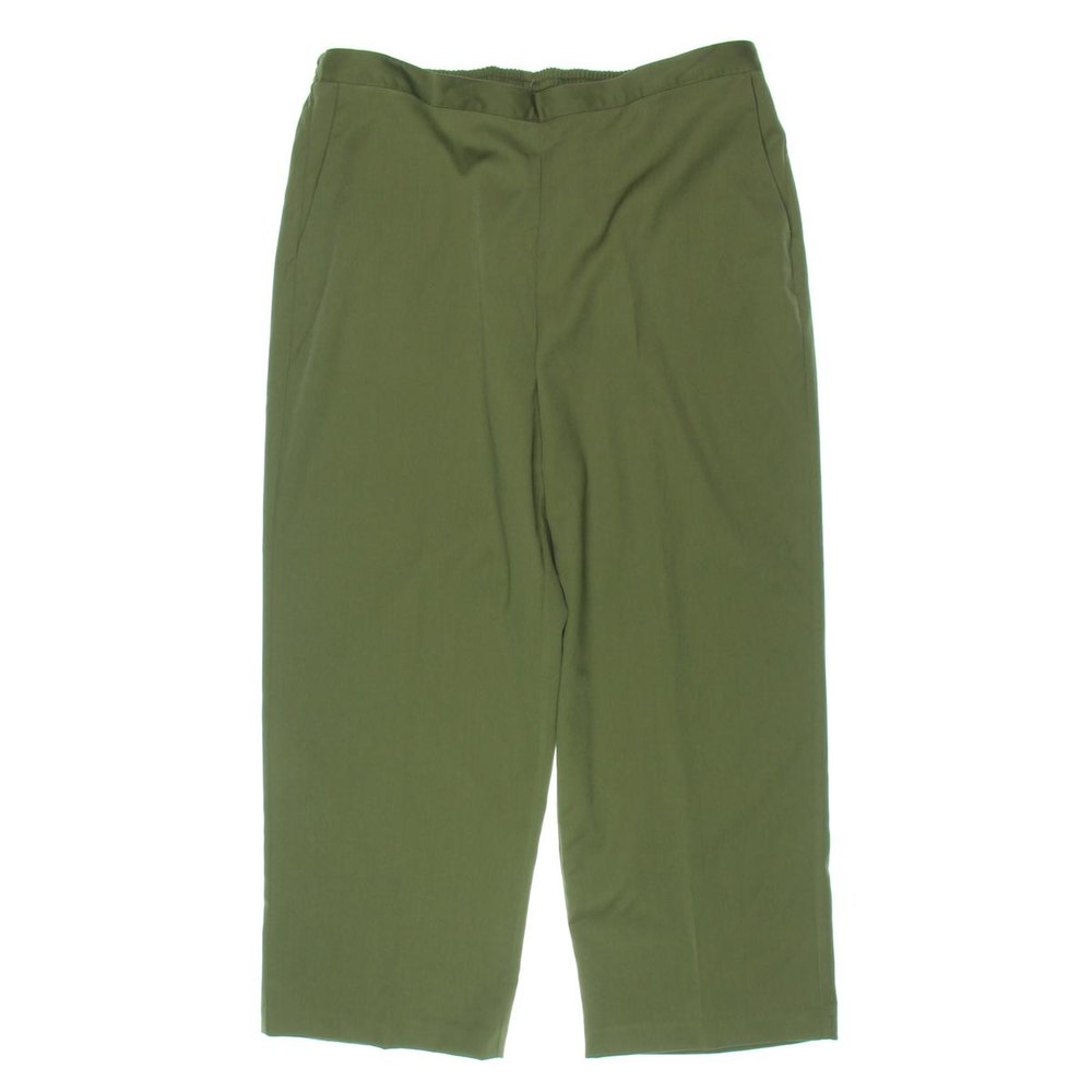Petites Twill Comfort Waist Straight Leg Pants