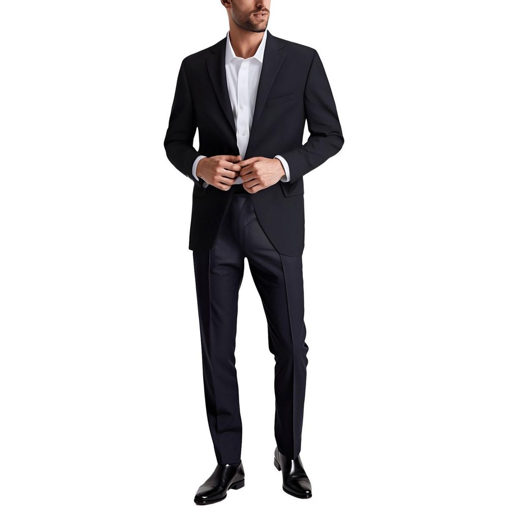 Solid Two-Button Suit