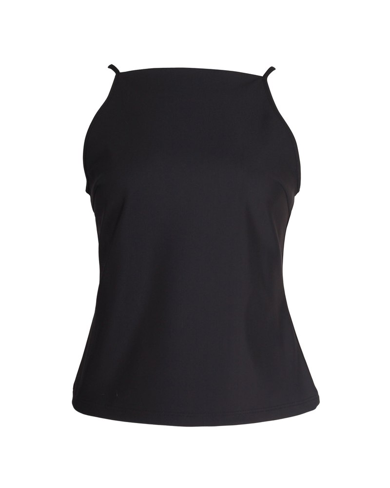 Theory Square Neck Tank Top in Black Polyamide 7748641882172