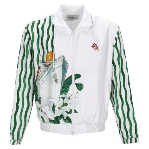 Casablanca Pacifique Sport Track Jacket in White Polyester 7748649844796