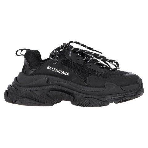 Balenciaga Triple S Sneakers in Black Polyester