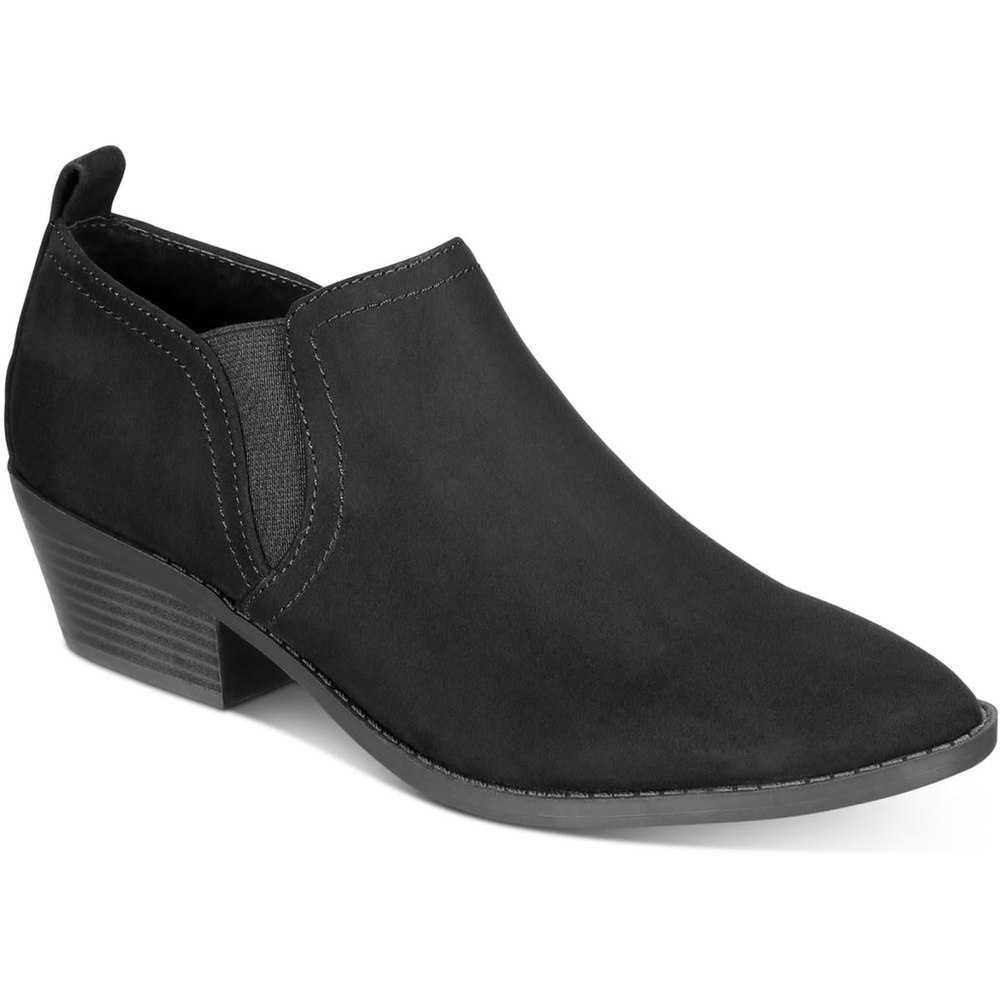 Raniaa Faux Suede Ankle Block Heels