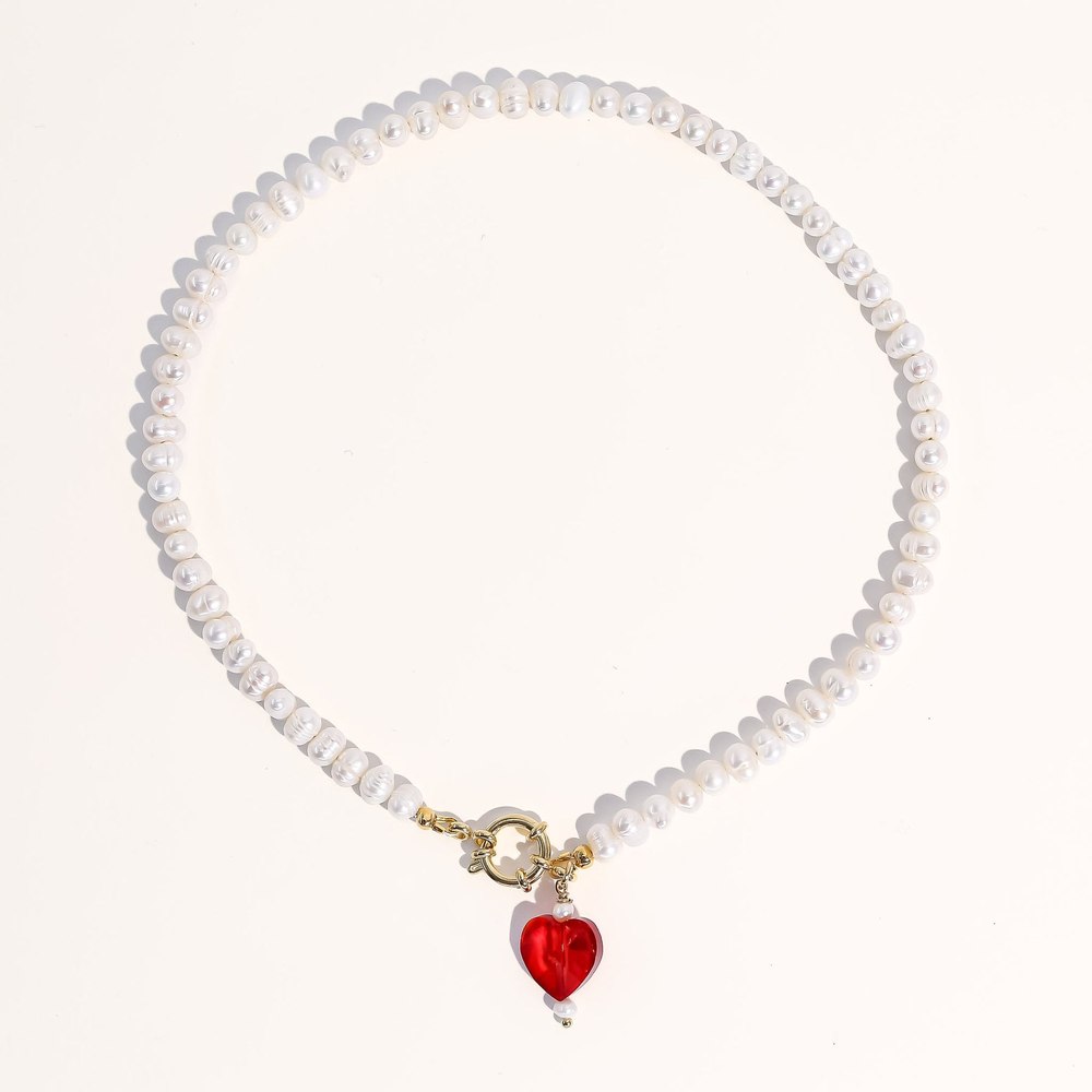 Kokoro Freshwater Pearl Heart Necklace