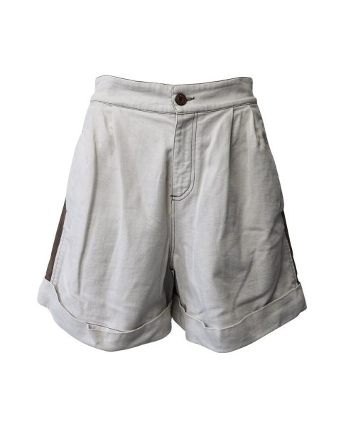 See by Chloe Two Toned Bermuda Shorts in Multicolor Cotton