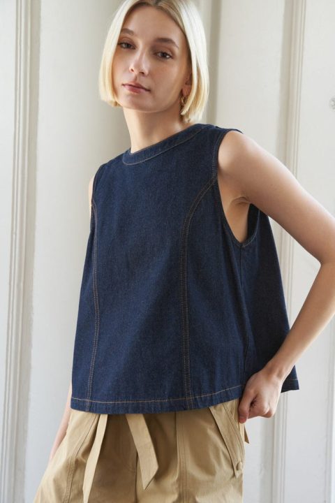 SUNLIT SERENITY DENIM TOP