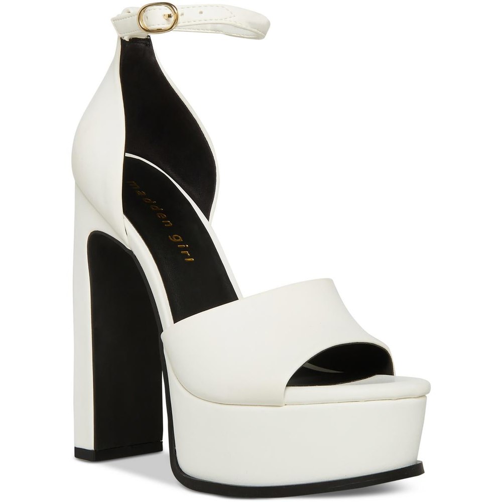 Babydoll Buckle Faux Leather Platform Sandals