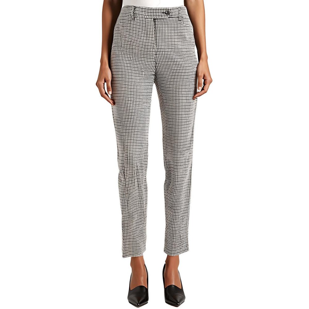 Plaid Straight Leg Pants