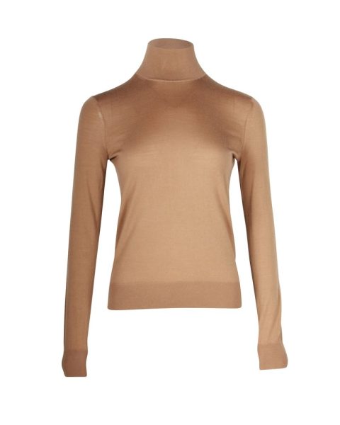 Theory Turtleneck Sweater in Brown Regal Wool 7748692410428