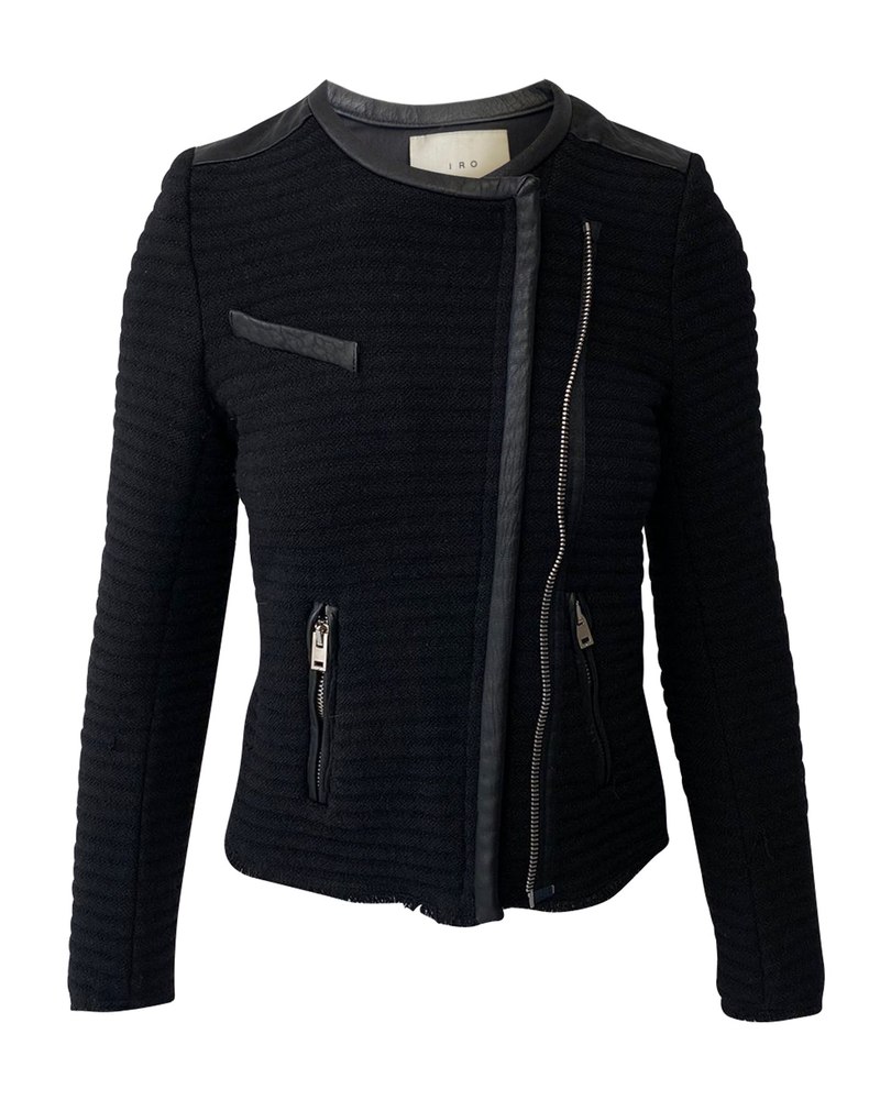 Iro Black Fleece Wool Evening Jacket 7748698767420