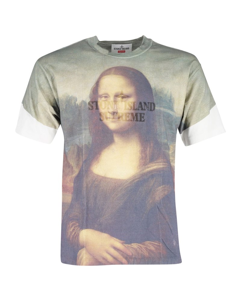 Supreme x Stone Island S/S Mona Lisa Top in Multicolor Cotton 7748699324476