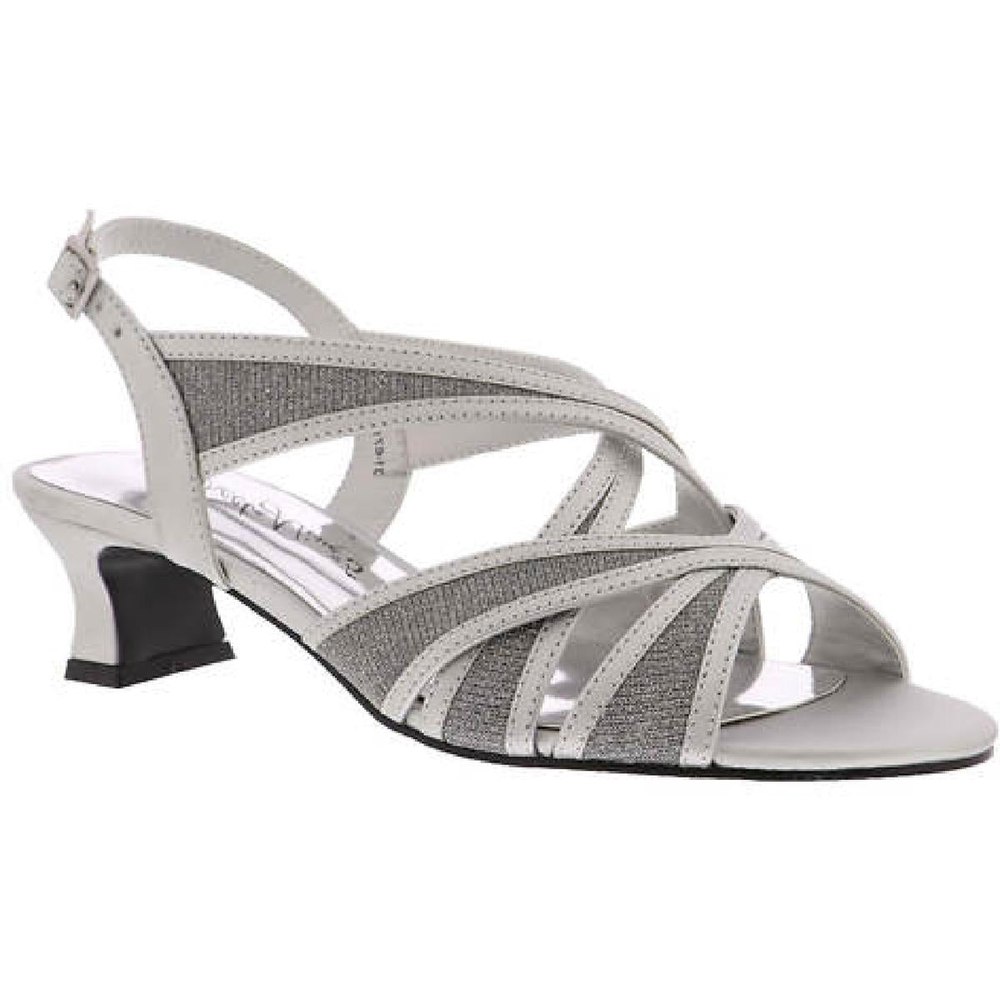 Tristen Metallic Ankle Strap Kitten Heels