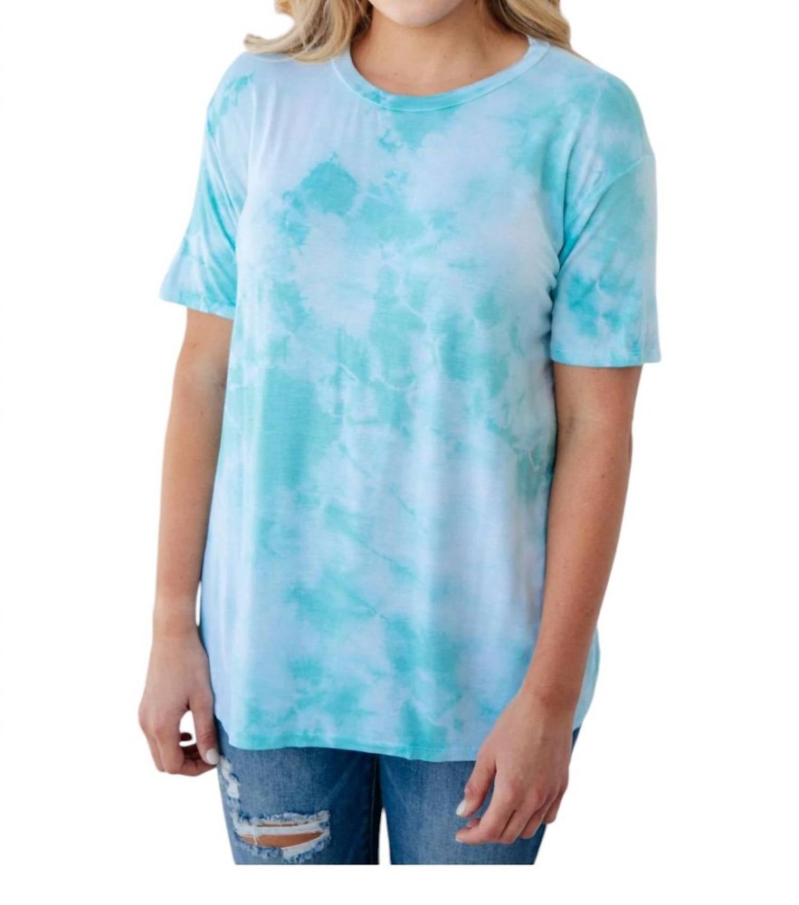 Tie Dye Top Shirt In Blue