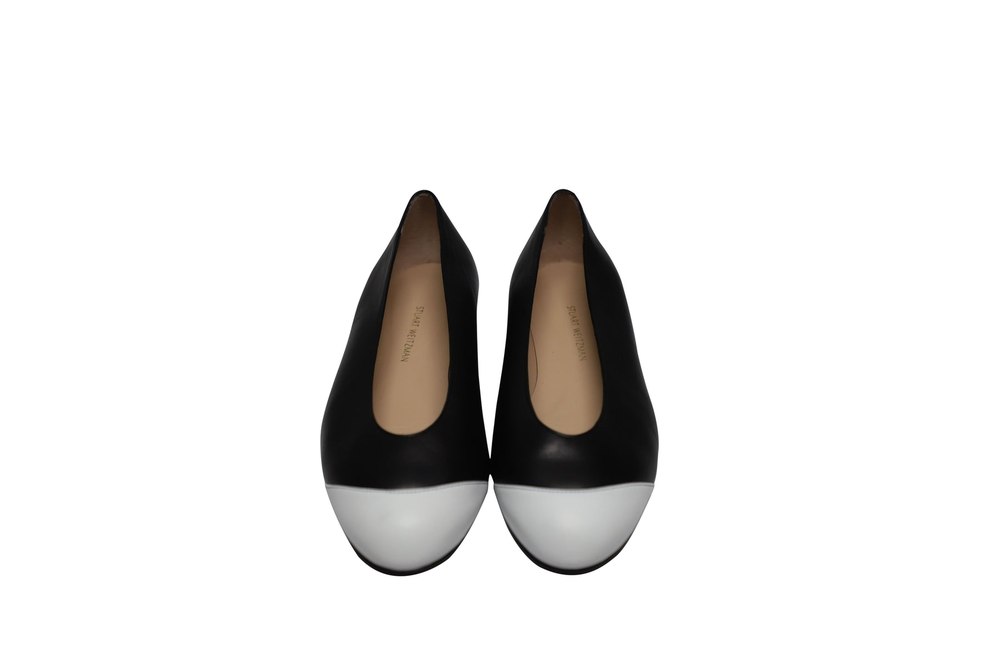 Stuart Weitzman Ballet Flats in Black Leather 7748720001084