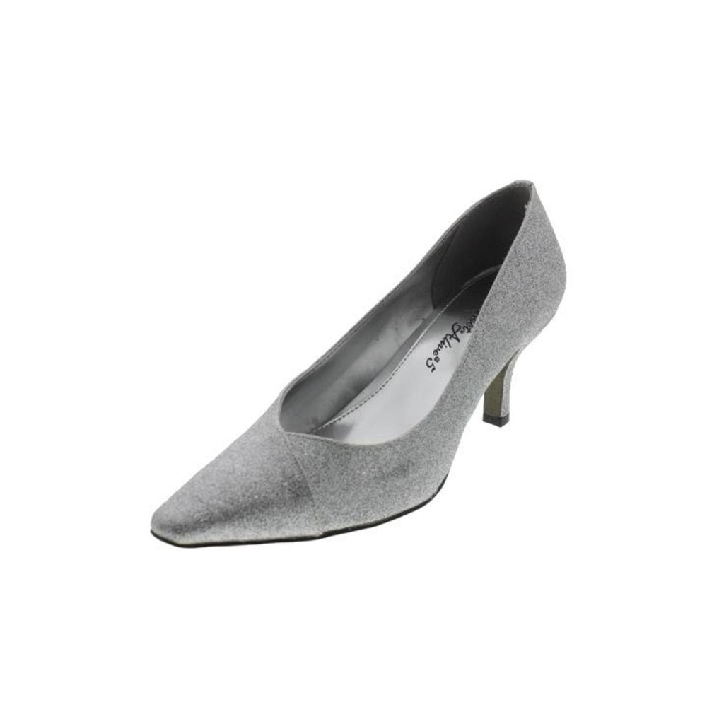 Chiffon Glitter Pointed-Toe Pumps