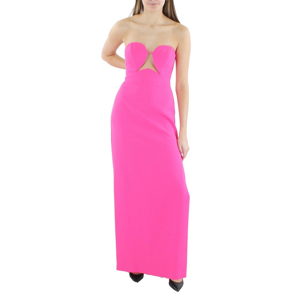 Cut-Out Strapless Evening Dress