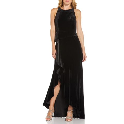 Velvet Maxi Evening Dress