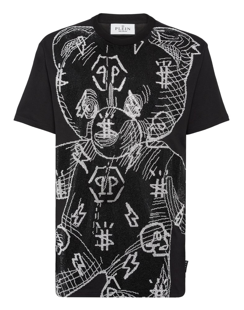 T-shirt Round Neck SS Teddy Bear with Crystals