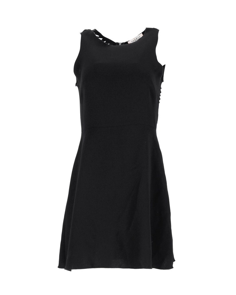 Sandro Cut-Out Back Mini Dress in Black Polyester 7748782063676