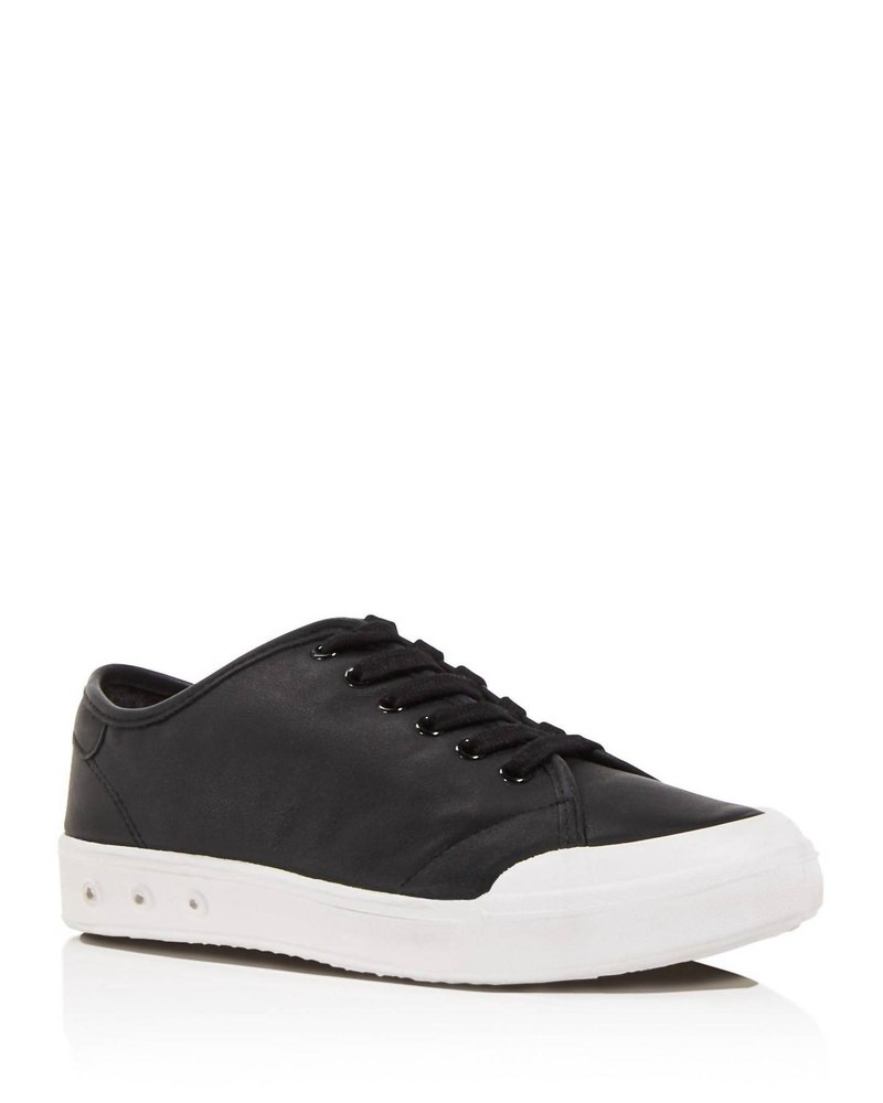 Women’s Standard Issue Leather Sneaker In Black