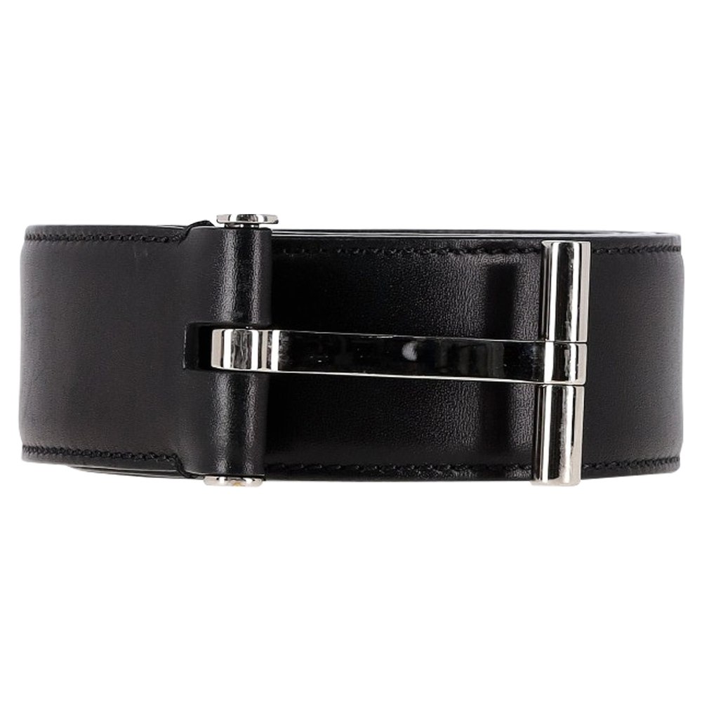 Tom Ford T-Buckle Belt in Black Leather 7748873584700