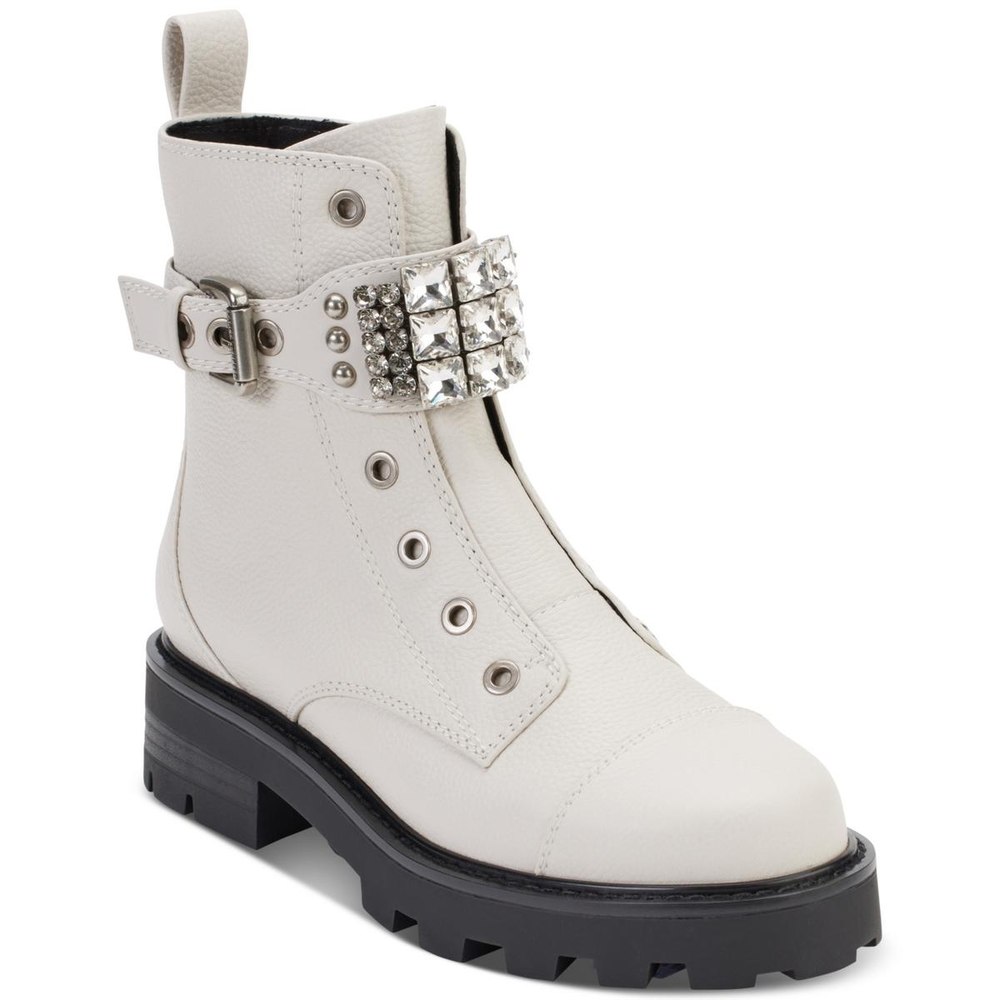 Maeva Leather Lug Sole Combat & Lace-Up Boots