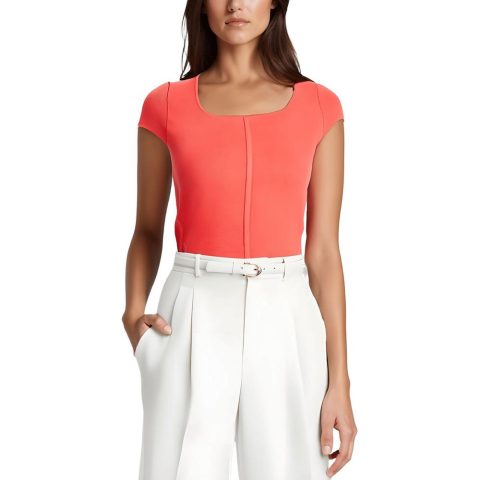 Corset Seamed Knit Blouse