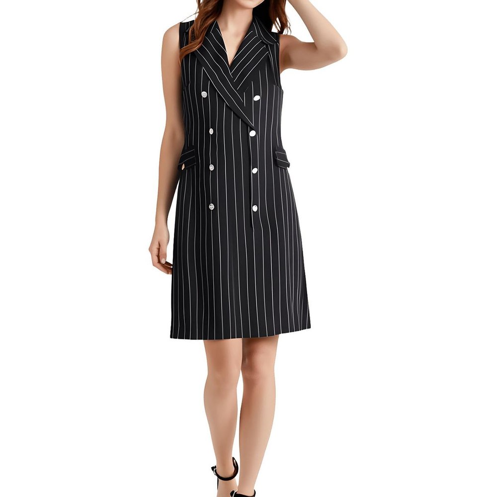 Pinstripe Double-Breasted Suit